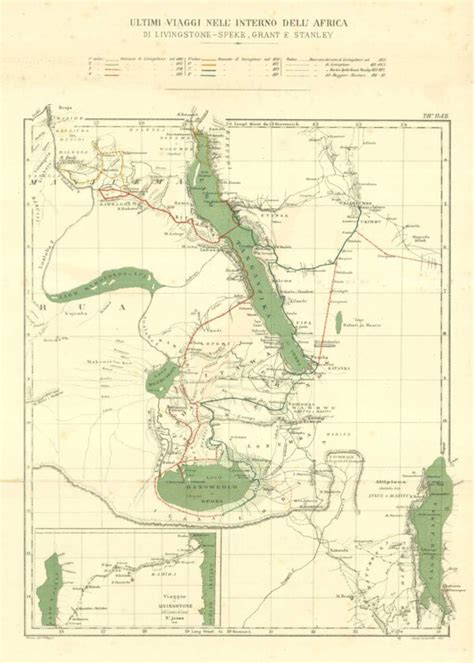 Italian Map Of The Exploration Of Central Africa Altea Gallery