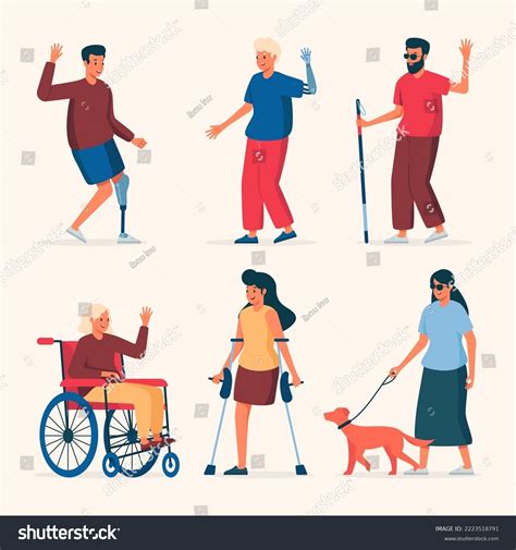 Disabled People Character Set Disability Stock Vector (Royalty Free) 2223518791 | Shutterstock