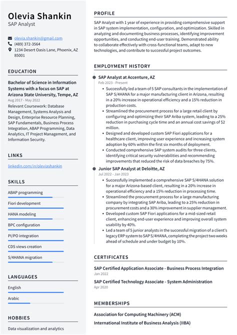 Top 18 SAP Analyst Resume Objective Examples ResumeCat