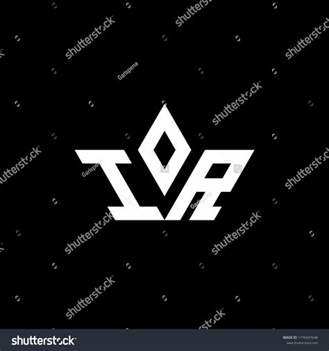 Ir Monogram Logo Crown Shape Luxury Stock Vector Royalty Free