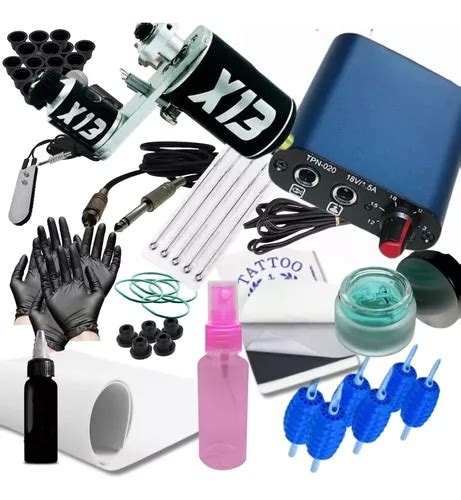 Kit De Tatuagem Tattoo Maquina X13 Silver Original Completo Frete grátis