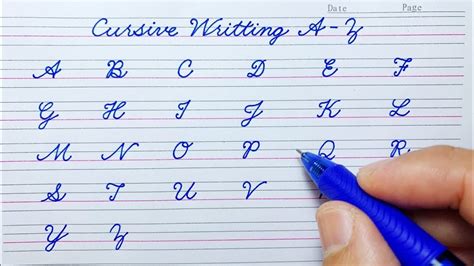 Cursive Abcd Abcd Cursive Writing A To Z Cursive Writing