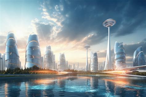 Premium Ai Image Futuristic Environmentally Friendly Power Plant Of