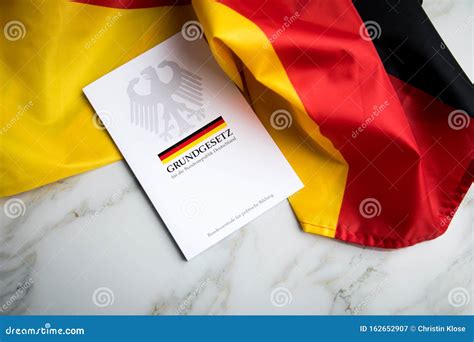 The Book of German Constitution Basic Law on Flag Editorial Photography ...