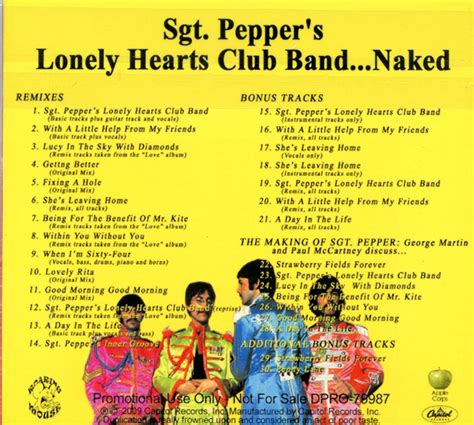 The Beatles Sgt Pepper S Lonely Hearts Club Band Naked Remixes