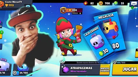 Abriendo Mega Cajas En Brawl Stars 🤤🎁 Youtube