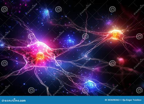 Intricate Illustration Of Human Brain And Neuron Cells For Scientific