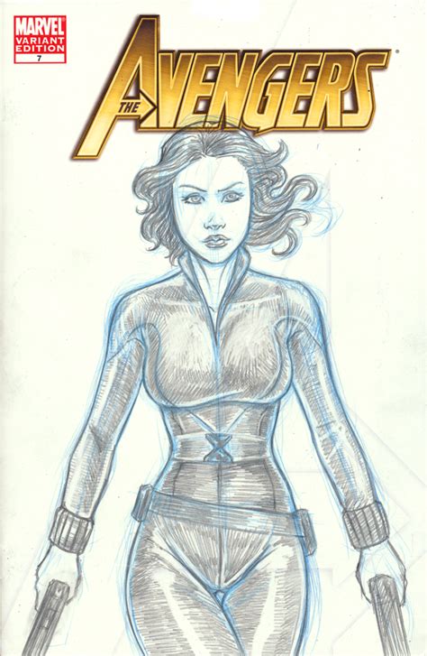 Black Widow Avengers Sketch Cover By Afnartofficial On Deviantart