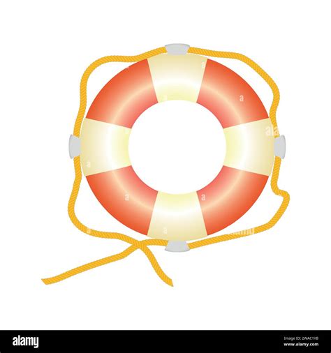 White and red lifebuoy. Vector illustration Stock Vector Image & Art - Alamy