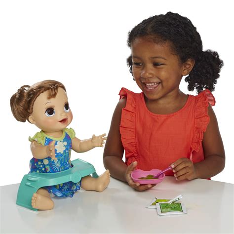 Baby Alive Happy Hungry Baby Brown Straight Hair Doll Makes Sounds