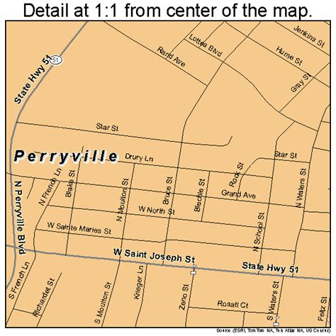 Perryville Missouri Street Map 2957116