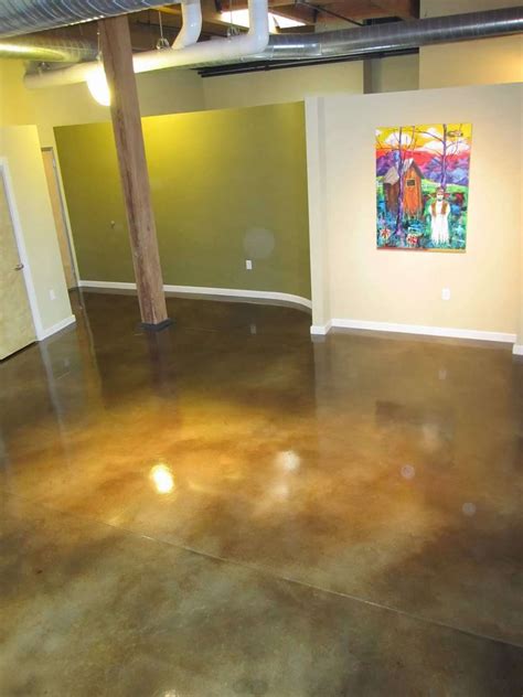 Stained Concrete Basement Floor Pictures Flooring Blog