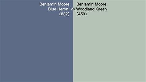 Benjamin Moore Blue Heron Vs Woodland Green Side By Side Comparison