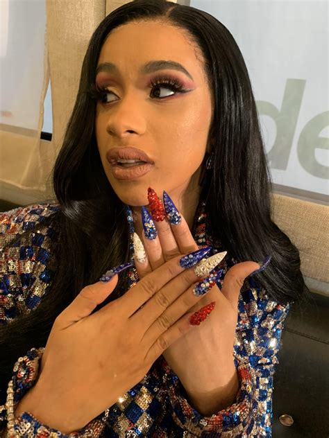 Cardi B S Pepsi Super Bowl Commercial Nails Cardi B Pepsi Nails Popsugar Beauty Photo 6