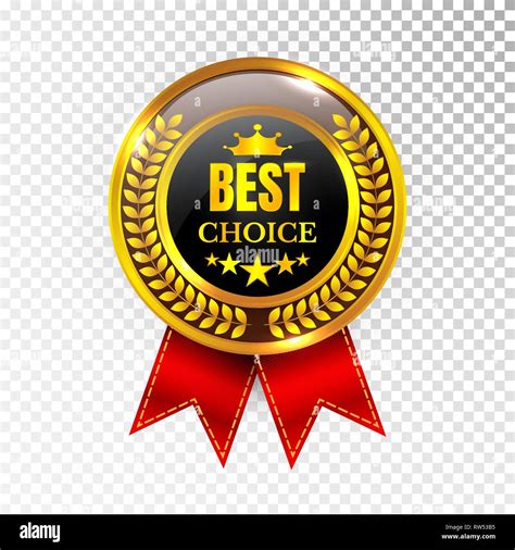 Gold Best Choice Label Illustration Golden Medal Label Icon Seal Sign