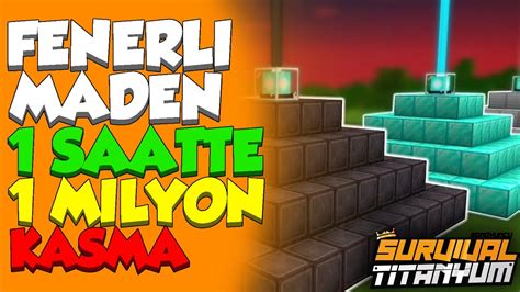 1 SAATTE 1 MILYON KINAS KASTIK Minecraft Son Oyuncu Titanyum Para