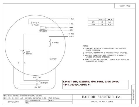 Baldor Motor Wiring Diagrams Single Phase