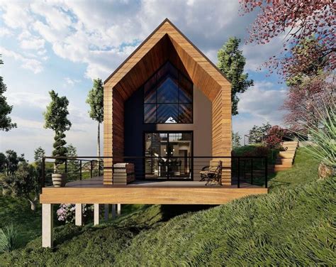 Cabin Plans With Loft - Etsy | Cabin house plans, Small cabin, Modern cabin