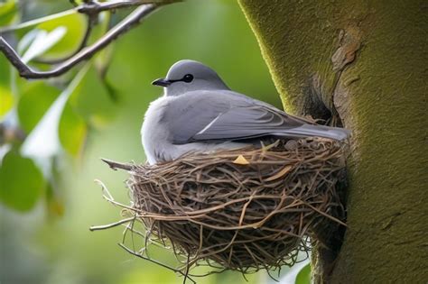 Premium AI Image | Nesting Collared Dove