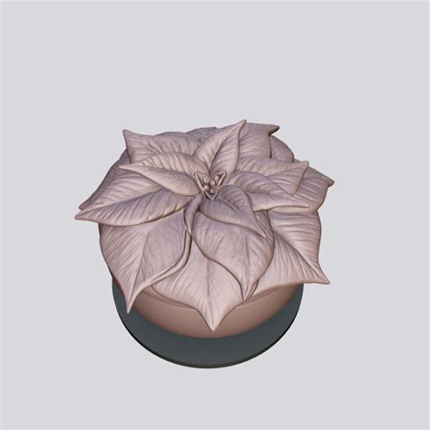 3D Printable Poinsettia flower pot by Print Space