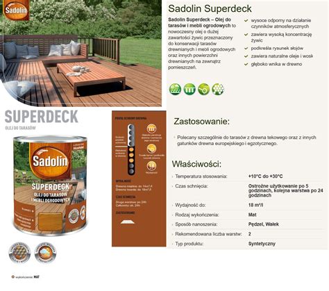 Sadolin Superdeck L Olej Do Drewna Kolory Rab Dom