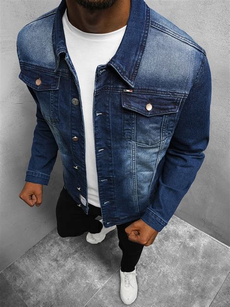 Veste En Jean Homme Bleu Foncé Ozonee Nb Mj512bs Ozonee