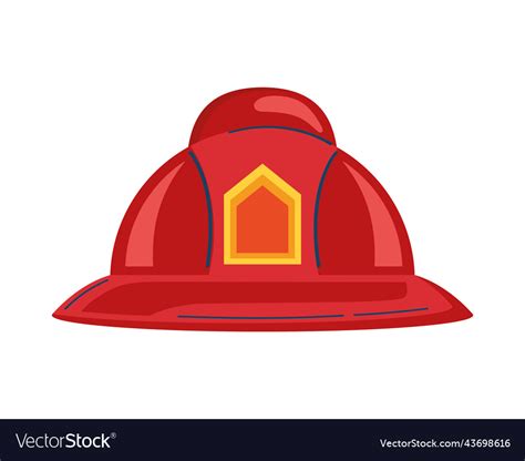 Red firefighter helmet Royalty Free Vector Image