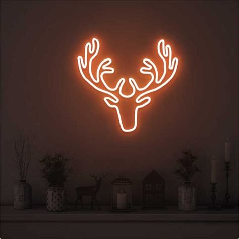 reindeer head neon light sui generis neon neon sign