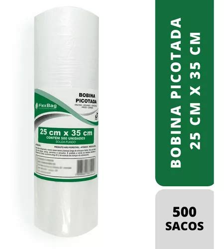 Plastico Bobina Picotada Saco 25x35 Rolo C 500 Sacos Full MercadoLivre