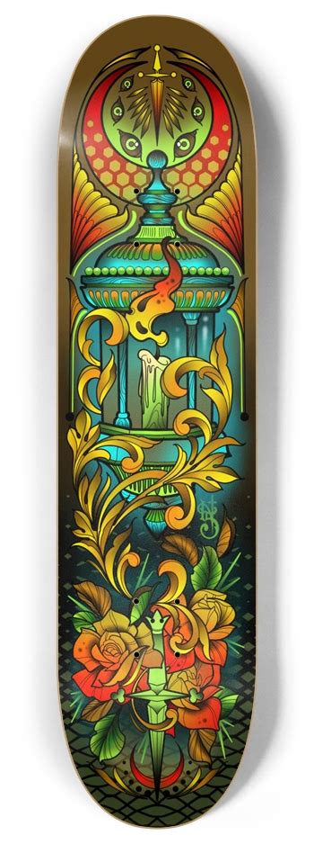 The Flame Custom Skateboard 8 Inch Skateboard Deck by SKRBL Custom ...