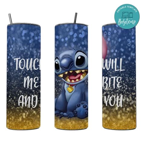 Stitch Oz Skinny Tumbler Customizable Bobotemp