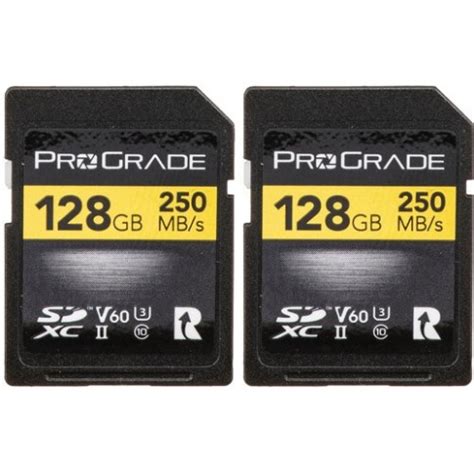 ProGrade Digital 128GB UHS II SDXC Memory Card 2 Pack Design Info