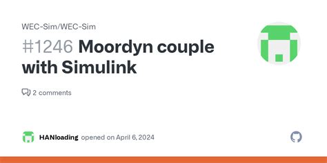 Moordyn Couple With Simulink · Issue 1246 · Wec Sim Wec Sim · Github