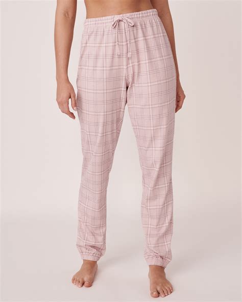 Cotton Pyjama Pants Plaid La Vie En Rose