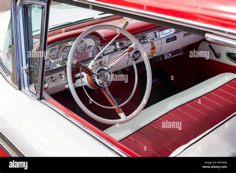 1959 Ford Fairlane 500 interior. 1950s American car Stock Photo - Alamy