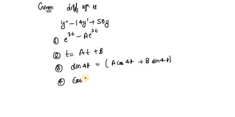 Solved A Particular Solution Of The Differential Equation Y” 2y Y E T T T 0 Has