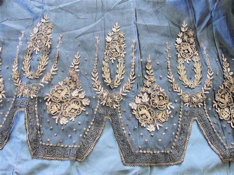 Rare Gold And Silver Metal Metallic Embroidery Net Tulle Lace Etsy