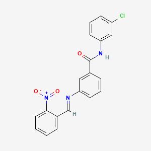 N 3 Chlorophenyl 3 2 Nitrobenzylidene Amino Benzamide S1639944