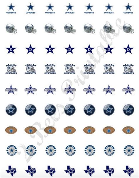 Printable Dallas Cowboys Stickers for Planners