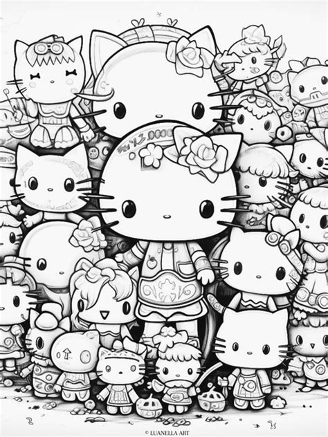 Sanrio Characters Coloring Pages Coloring Nation