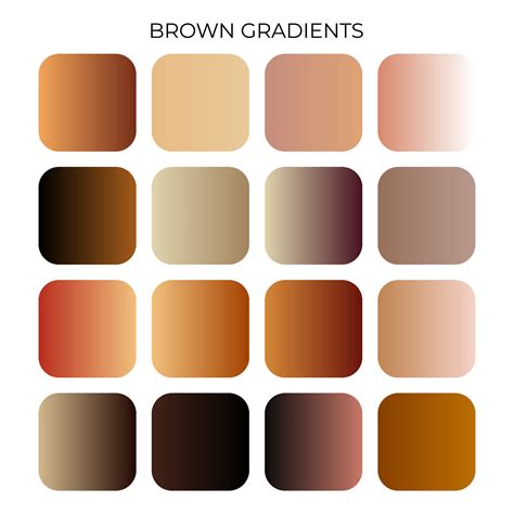 SET OF BROWN GRADIENT COLOR PALETTE 35563988 Vector Art at Vecteezy