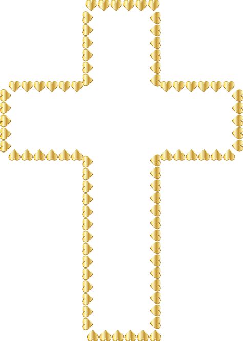 Gold Cross Png Photo Png Mart