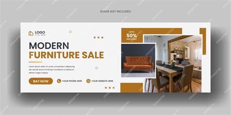 Premium Vector Creative Furniture Sale Facebook Cover Banner Template