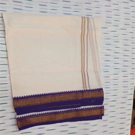 4 M Purple Border Cotton Dhoti At Rs 165 Piece Mens Lungi In Nalgonda