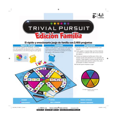 73013 JUEGOS HASBRO TRIVIAL PURSUIT Edición Familia