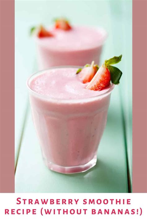 Strawberry Smoothie Recipe Without Bananas