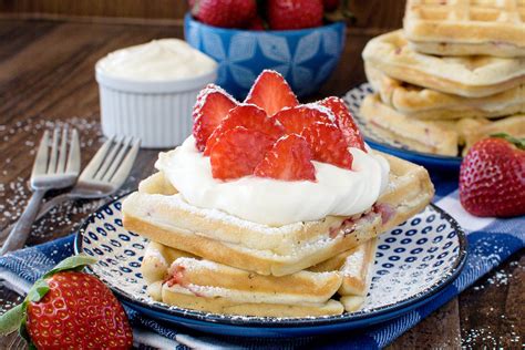 Homemade Strawberry Waffles Recipe Food Fanatic