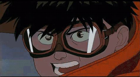 Akira: Kaneda's Motorcycle Slides to a Stop [GIF]