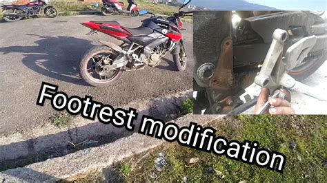 Racing Rearsets On Pulsar NS200 Footrest Modification YouTube