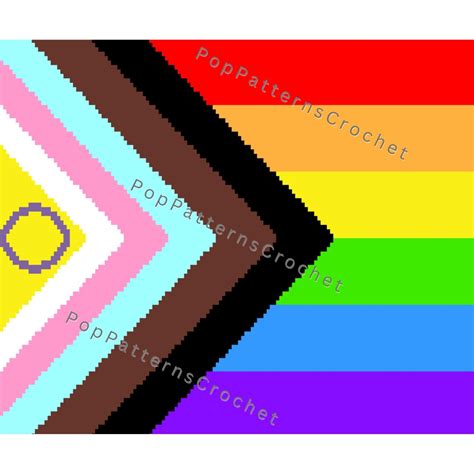 Pride Flag Blanket Crochet Pattern Digital Download Large And Smaller